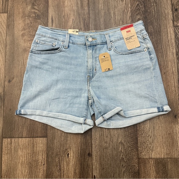 Levi's Pants - Levi's Mid Length Jean Shorts Women's Size 31 Blue Denim